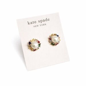 Kate Spade New York Candy Shop Pearl Halo Studs NWT